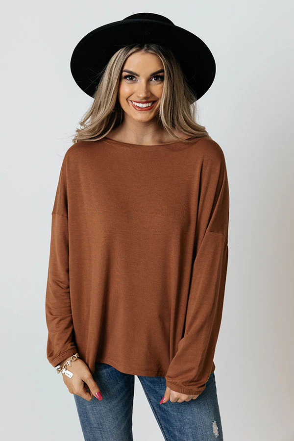 A Good Year Shift Top In Chocolate - Image 4
