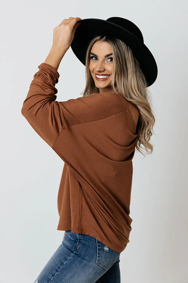 A Good Year Shift Top In Chocolate - Image 5