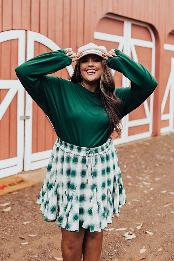A Good Year Shift Top In Hunter Green Curves - Image 3