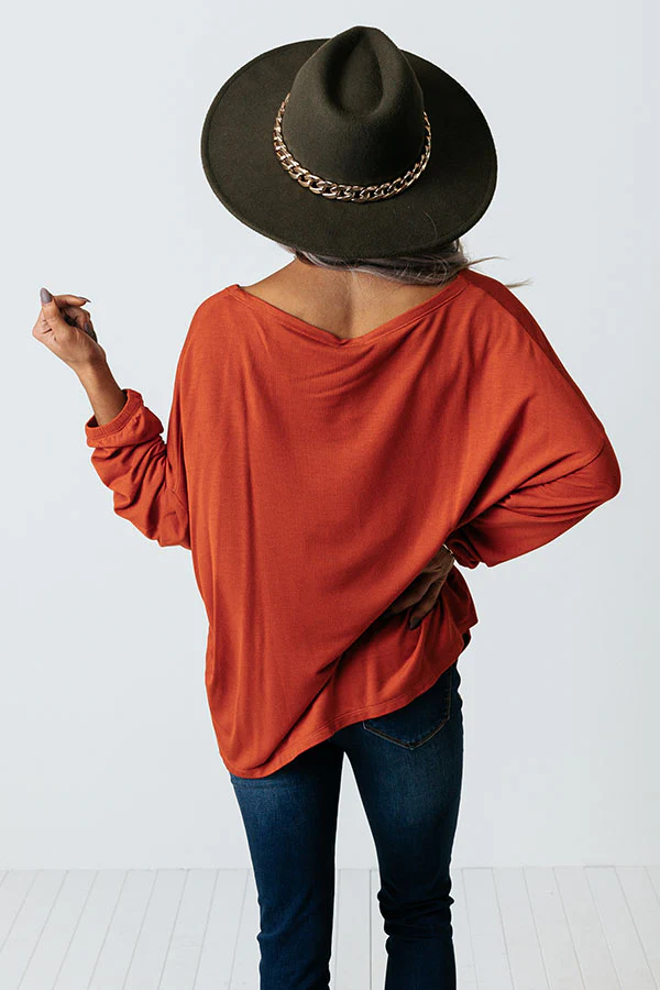 A Good Year Shift Top In Rust - Image 2
