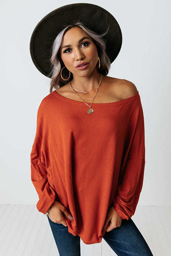 A Good Year Shift Top In Rust - Image 5