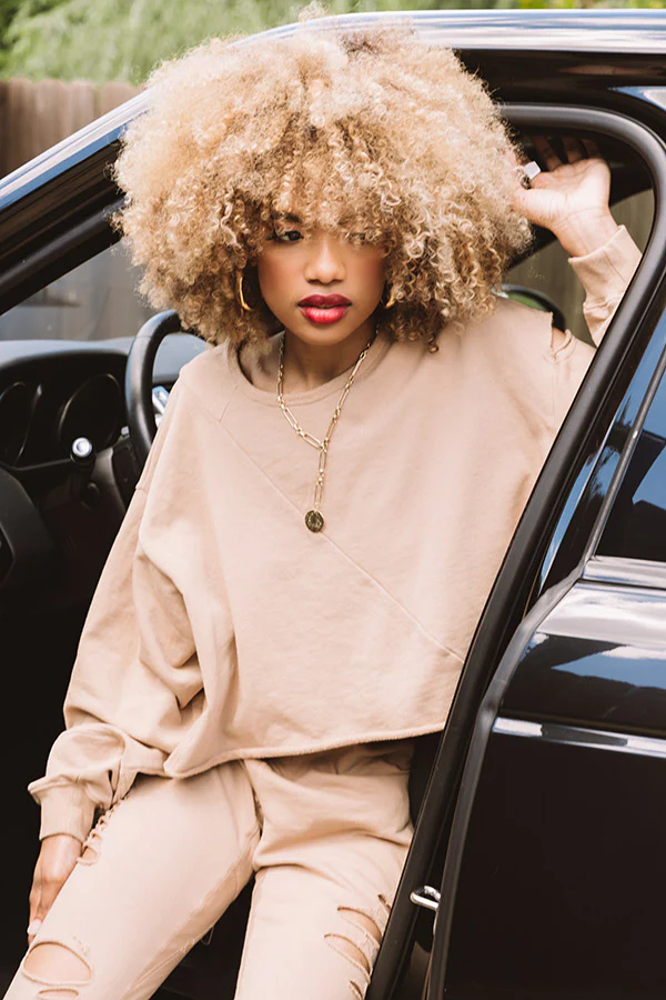 A Little Chilly Crop Sweatshirt In Khaki - Image 6