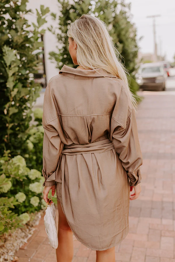 A Phone Call Away Dress In Mocha - Image 6