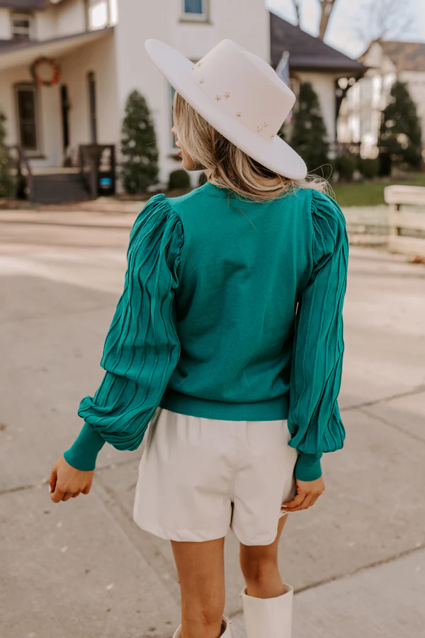Act Out Of Love Top In Hunter Green - Image 4