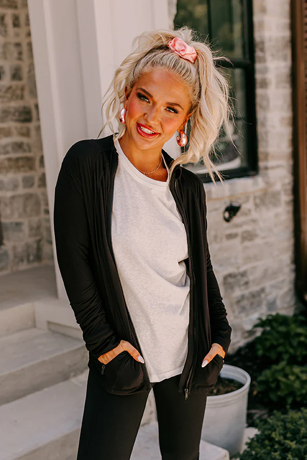 Active Vibe Butter Soft Jacket In Black - Image 3