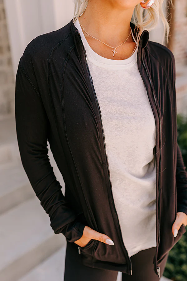 Active Vibe Butter Soft Jacket In Black - Image 4