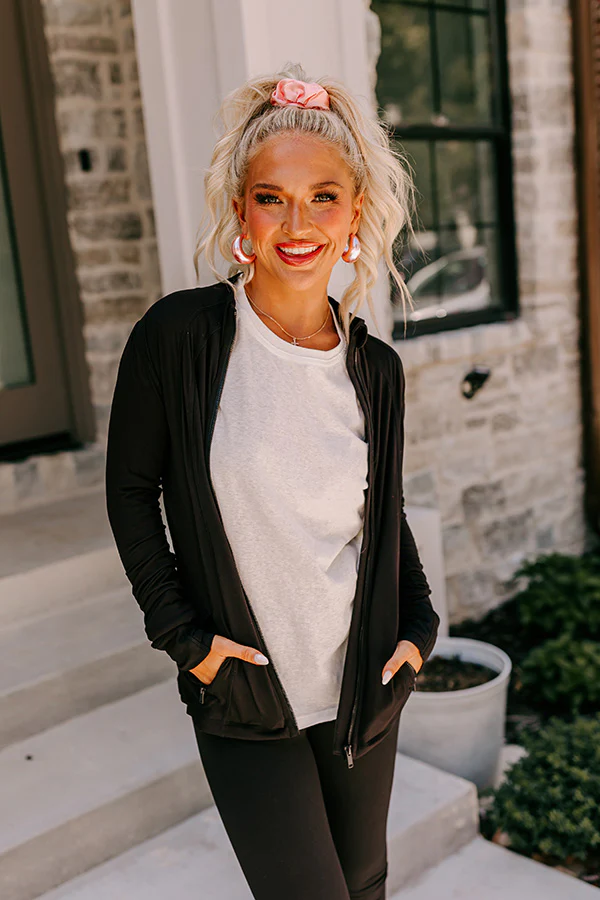 Active Vibe Butter Soft Jacket In Black - Image 6