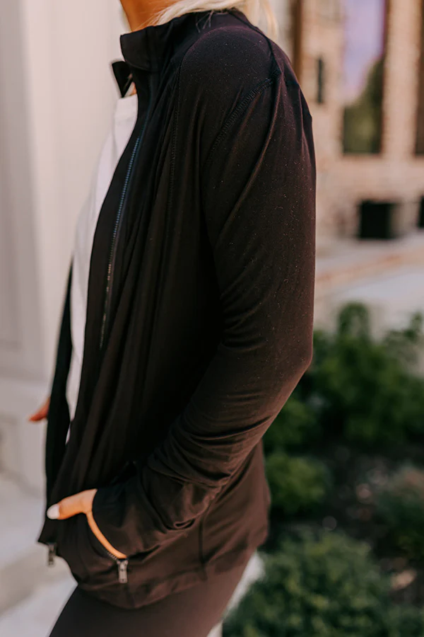 Active Vibe Butter Soft Jacket In Black - Image 7