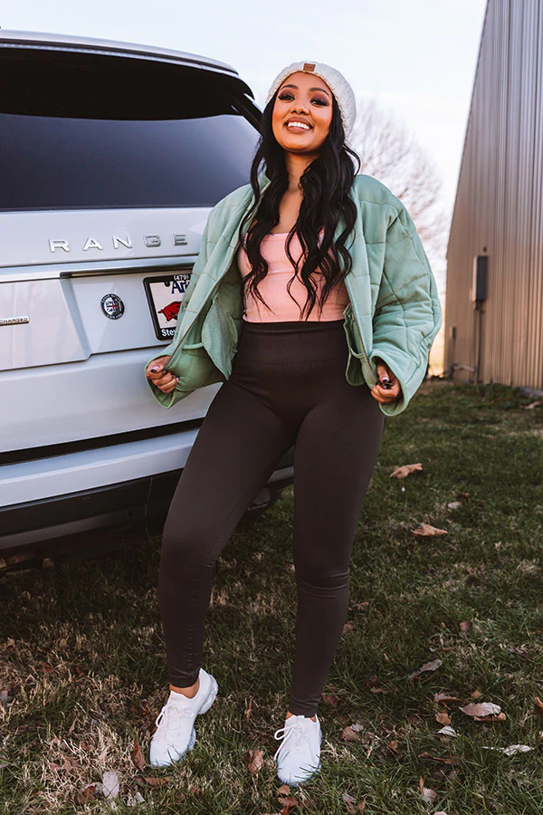 Aligned For Success High Waist Legging In Martini Olive - Image 6