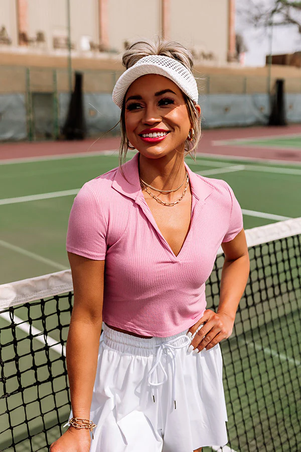 All The Buzz Crop Top In Blush - Image 5