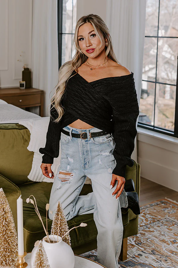 Always Flirting Sweater In Black - Image 2