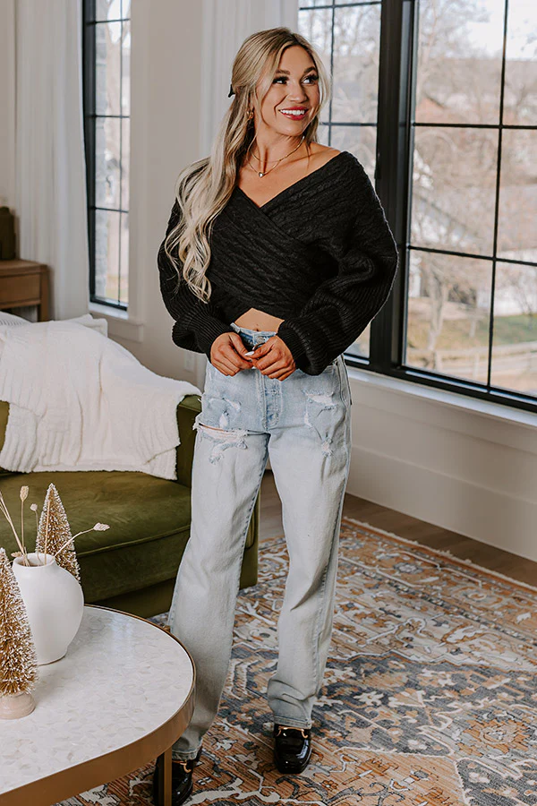 Always Flirting Sweater In Black - Image 3