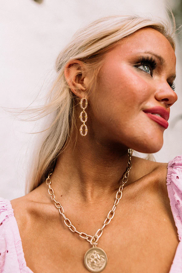 Angelique Link Earrings in Lavender - Image 2