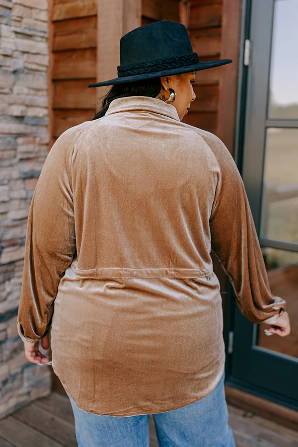 Apple Cider Sips Velvet Top In Iced Mocha Curves - Image 5