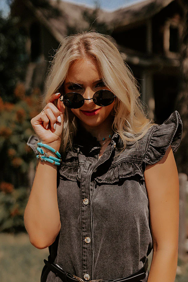 Around We Go Sunnies in Black - Image 6
