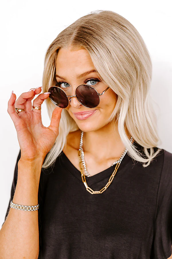 Around We Go Sunnies in Silver - Image 3
