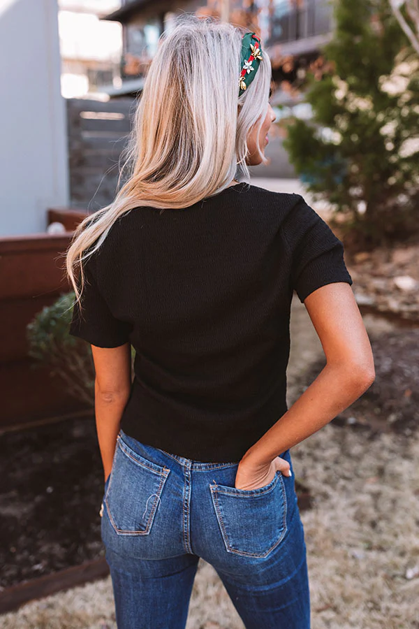 Attempt To Charm Shift Top In Black - Image 4