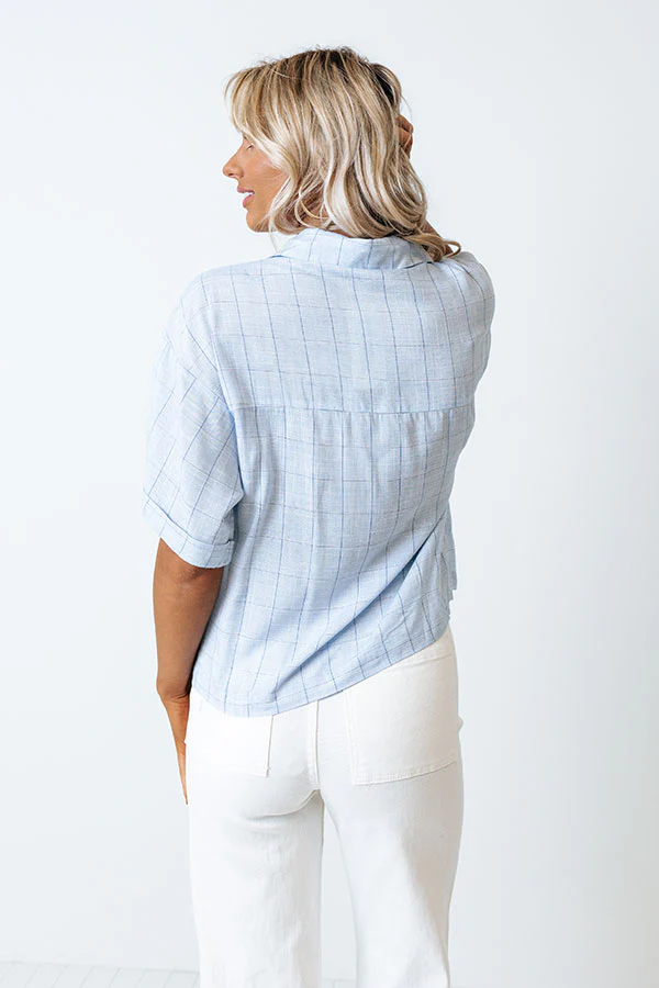 Austin City Sweetness Shift Top In Sky Blue - Image 7
