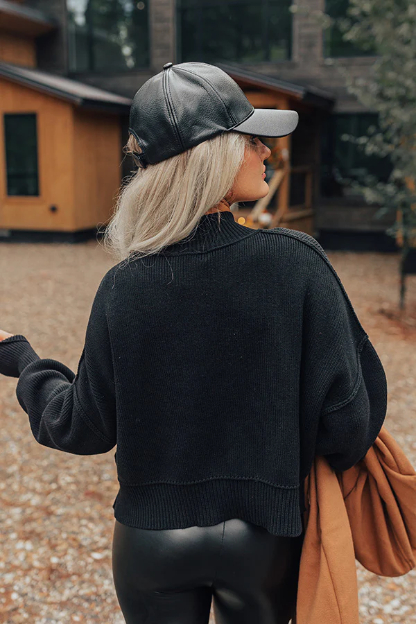 Autumn Charm Knit Sweater In Black - Image 2