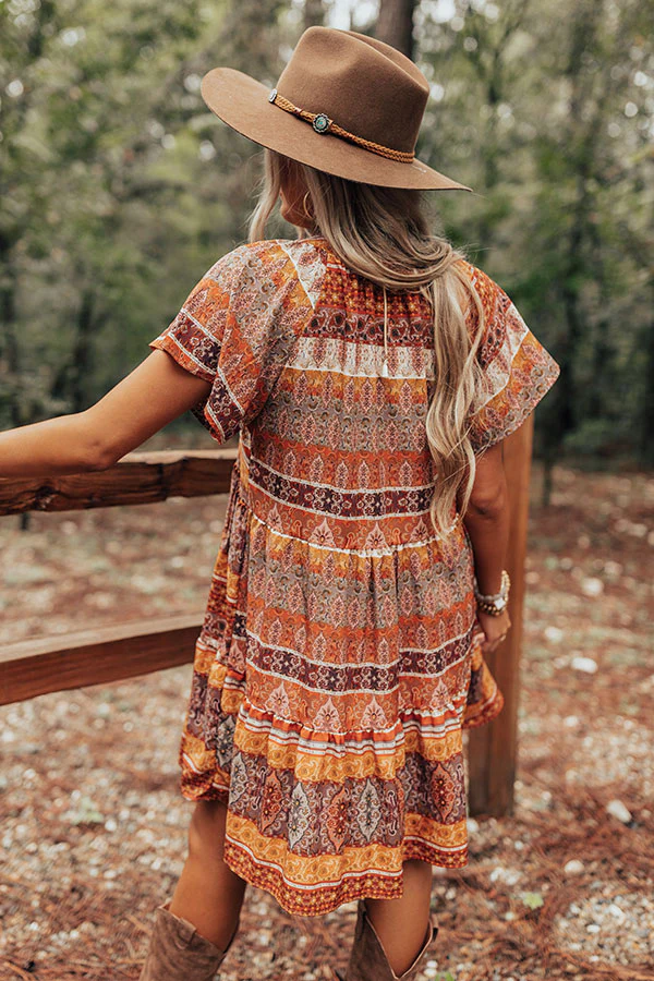 Autumn Instincts Shift Dress In Rust - Image 4