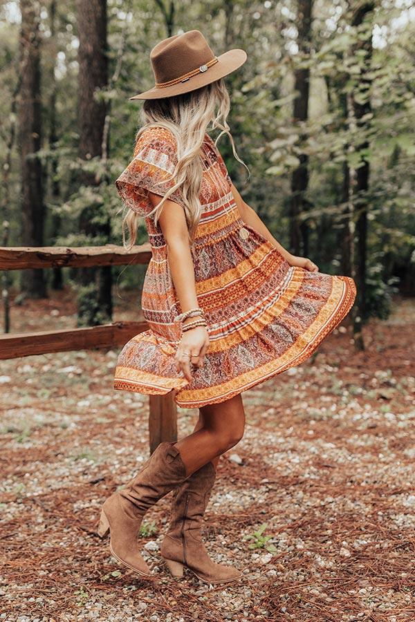 Autumn Instincts Shift Dress In Rust - Image 6