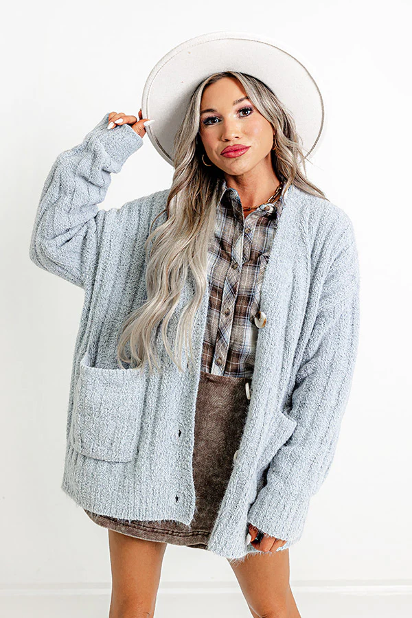 Autumn On Repeat Cardigan In Grey - Image 2