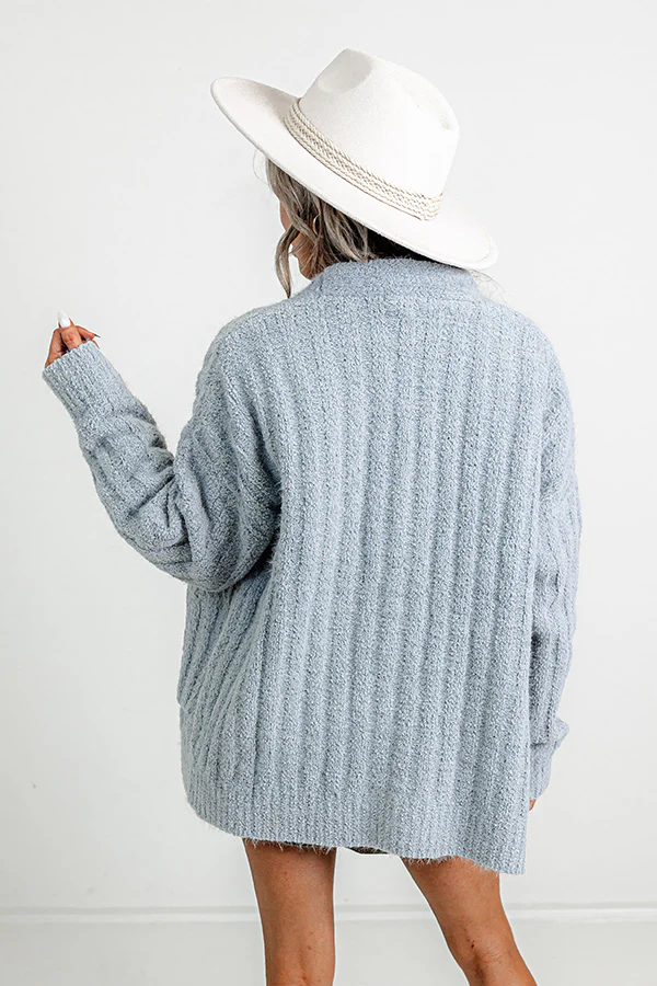 Autumn On Repeat Cardigan In Grey - Image 4