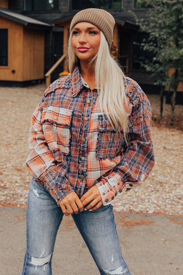 Autumn Vibes Plaid Button Up - Image 2