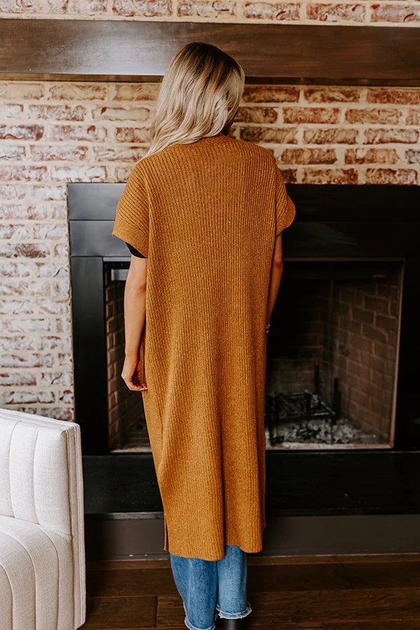 Autumn Vibes Ribbed Duster Cardigan - Image 4