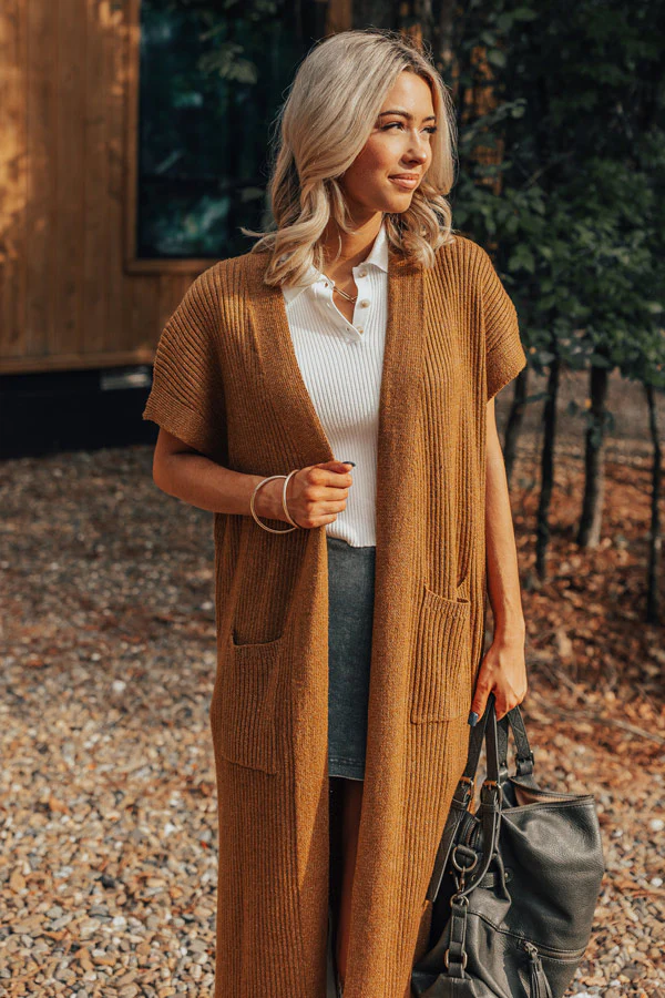 Autumn Vibes Ribbed Duster Cardigan - Image 8
