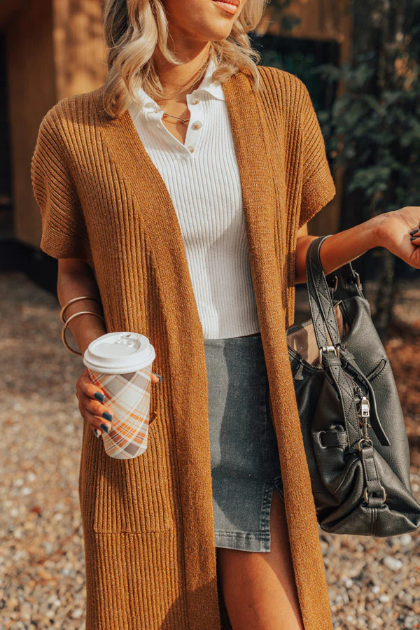 Autumn Vibes Ribbed Duster Cardigan - Image 9