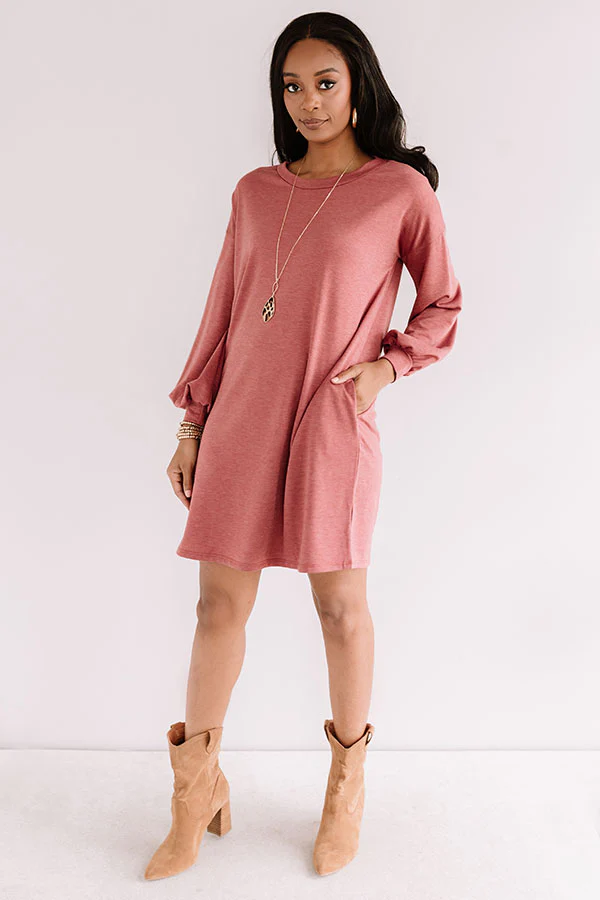 Backroad Bonfire Shift Dress In Aurora Red - Image 2