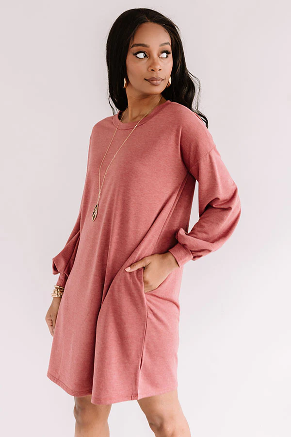 Backroad Bonfire Shift Dress In Aurora Red - Image 3