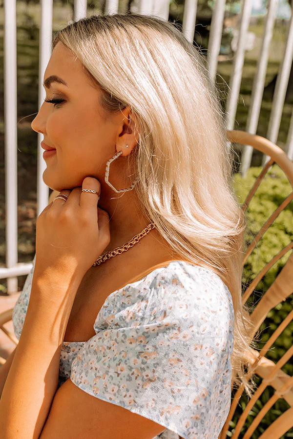 Be My Muse Hoop Earrings In Grey - Image 3