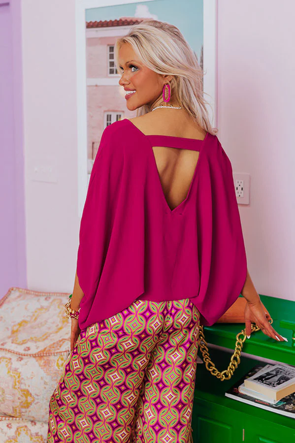 Be My Muse Top in Fuchsia - Image 3