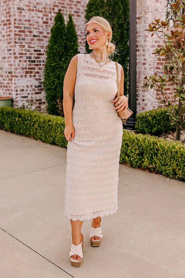 Beach Bungalow Crochet Maxi Dress Curves - Image 5