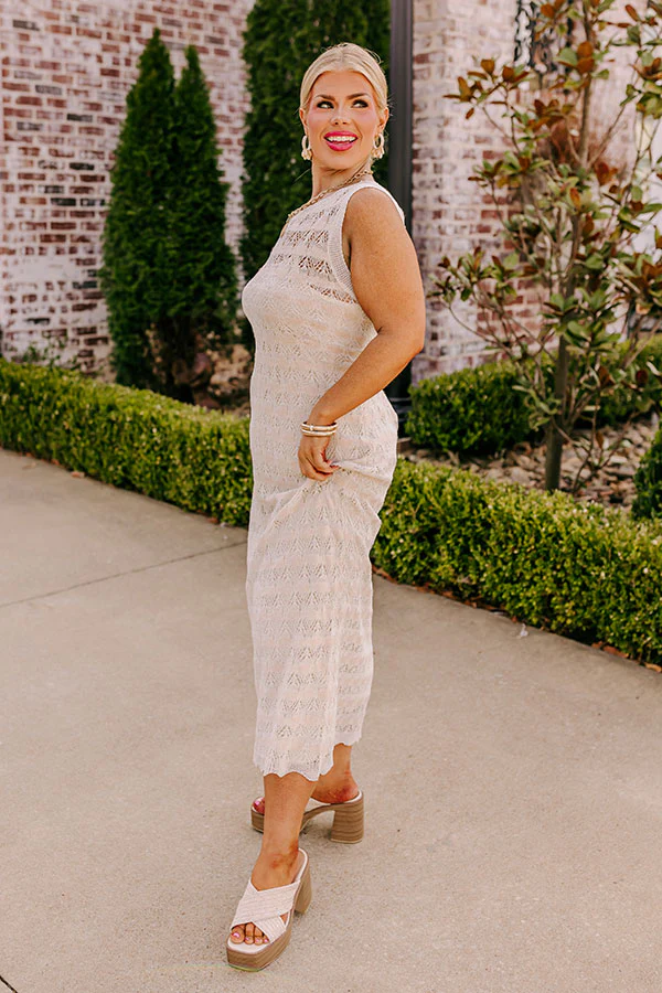 Beach Bungalow Crochet Maxi Dress Curves - Image 6