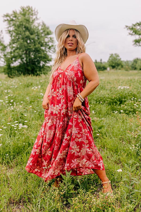Beachside Bliss Maxi Dress in Red Curves - Image 10