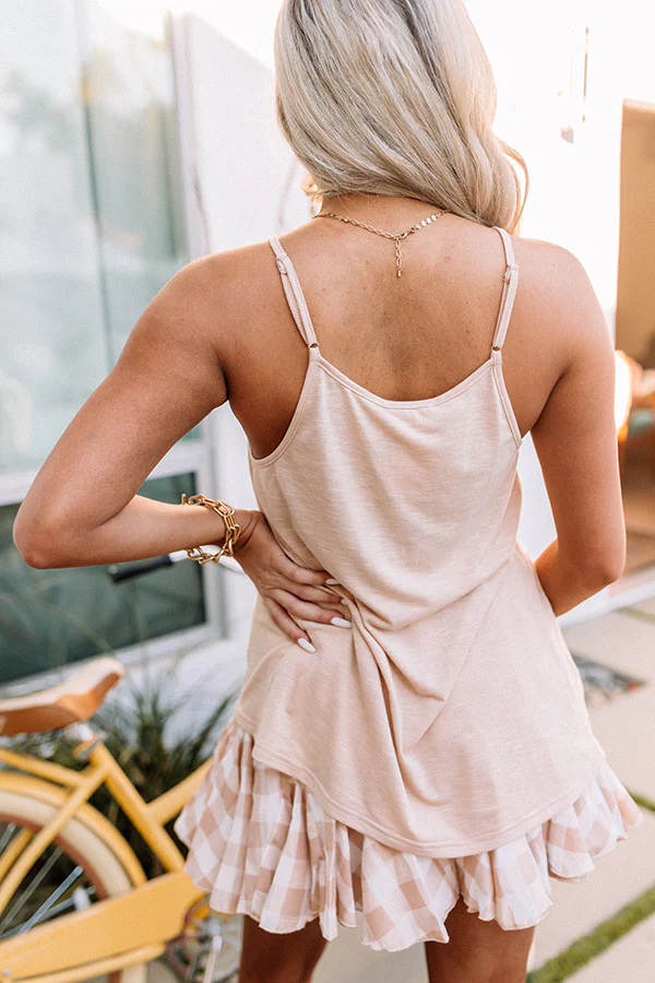 Beachy Bonding Shift Tank In Iced Latte - Image 6