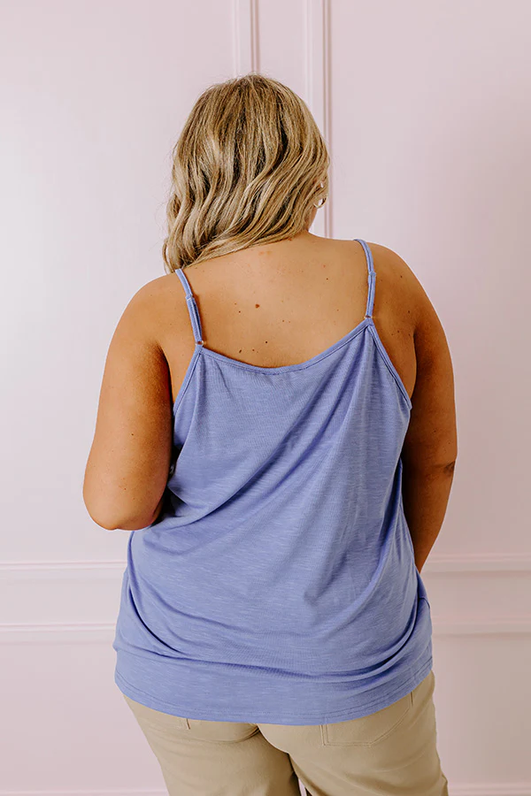 Beachy Bonding Shift Tank In Periwinkle Curves - Image 3