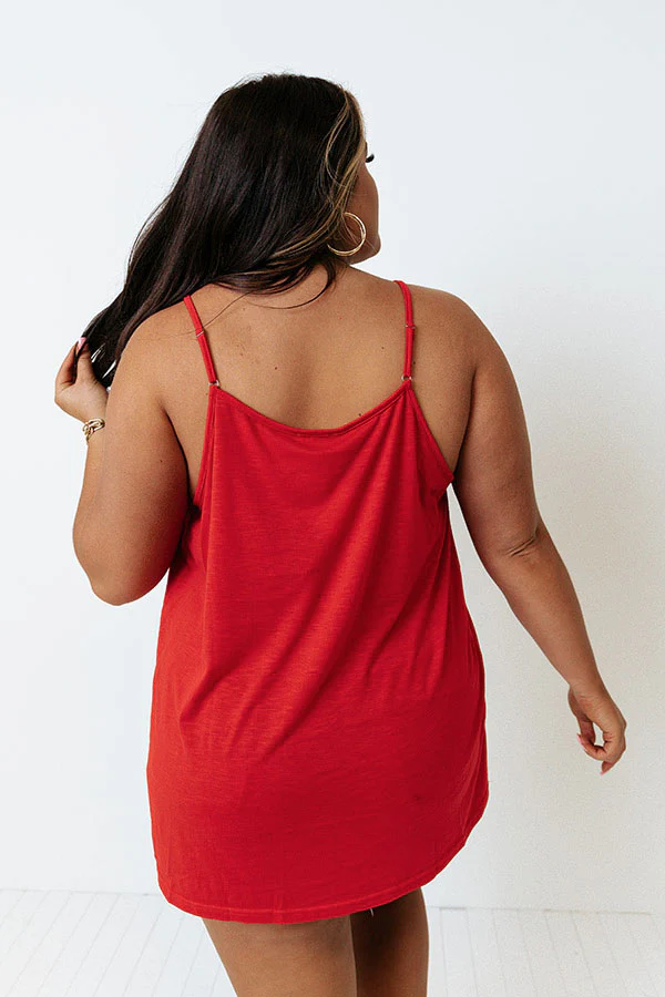 Beachy Bonding Shift Tank In Red Curves - Image 8