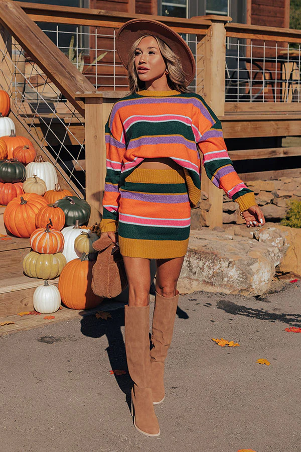 Beautiful Routine Stripe Sweater Skirt - Image 2