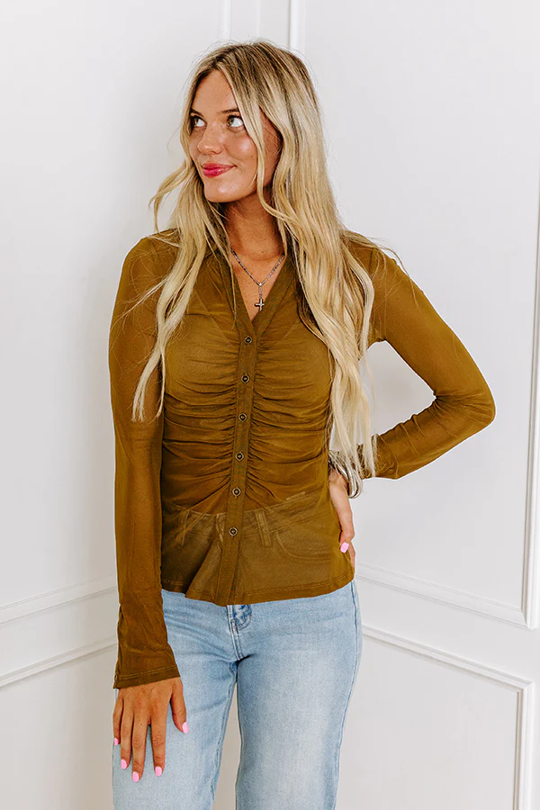 Beloved Memories Mesh Button Up - Image 5