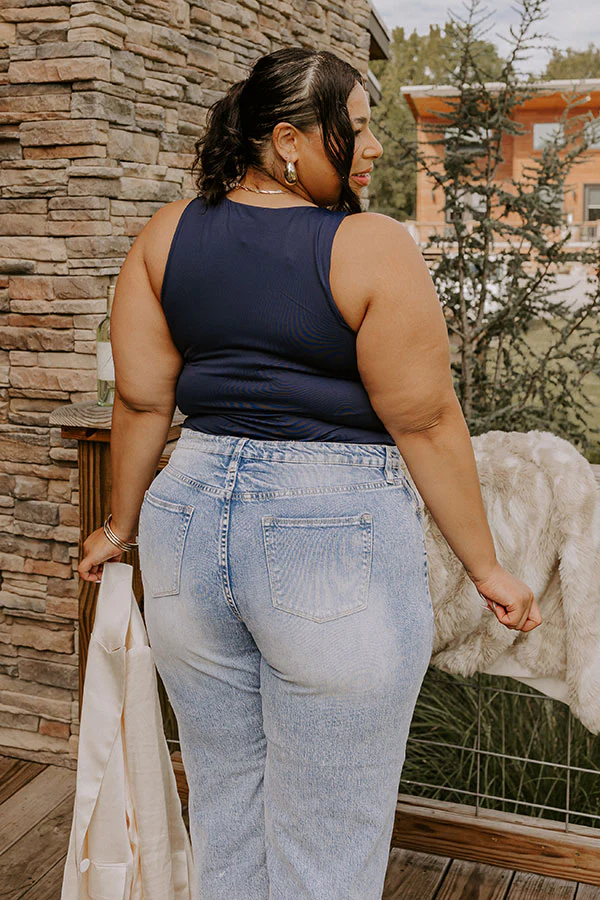 Big Goals Bodysuit In Navy Curves - Image 4