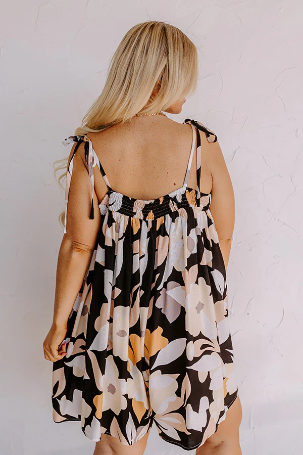 Bloom With A View Romper In Black Curves - Image 4