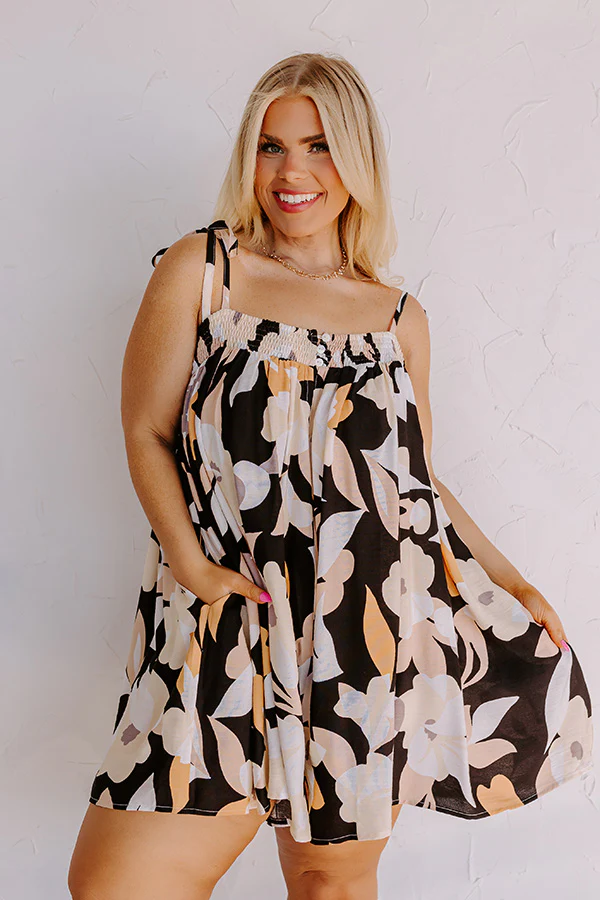 Bloom With A View Romper In Black Curves - Image 5
