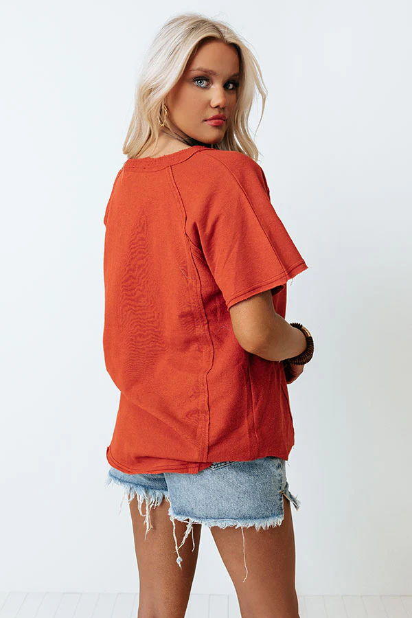 Boat Life Shift Top In Scarlet - Image 5