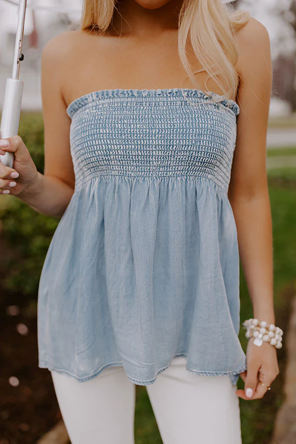 Boat Weekend Chambray Top - Image 3