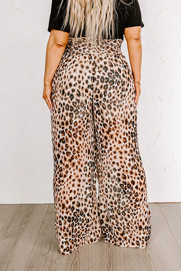 Boat Weekend High Waist Pants in Leopard Print Curves - Image 5