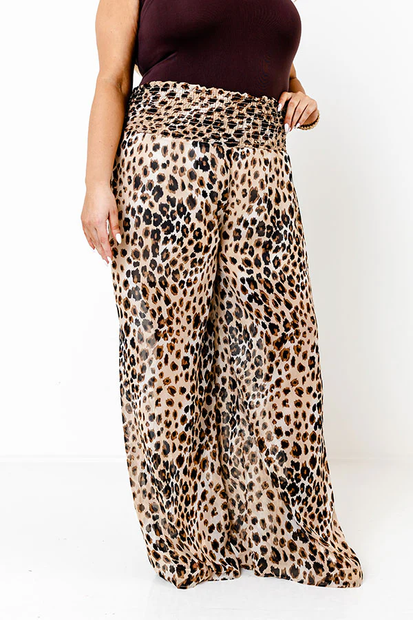 Boat Weekend High Waist Pants in Leopard Print Curves - Image 7
